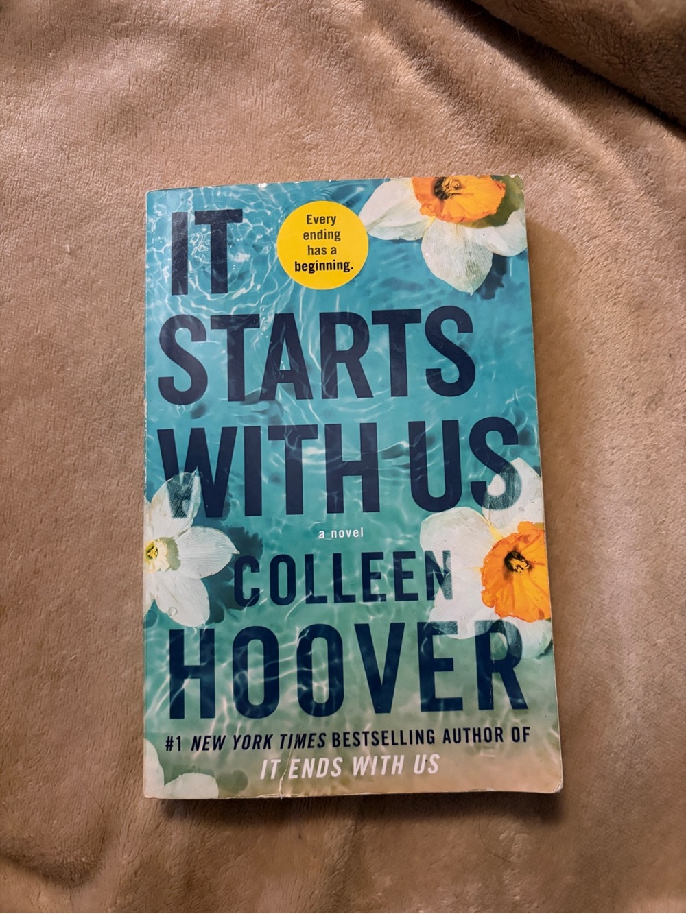 'It Starts With Us' Paperback - Blue Floral Cover